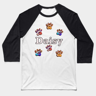 The best personalised dog lover gifts 2024 - paw prints custom name Daisy Baseball T-Shirt